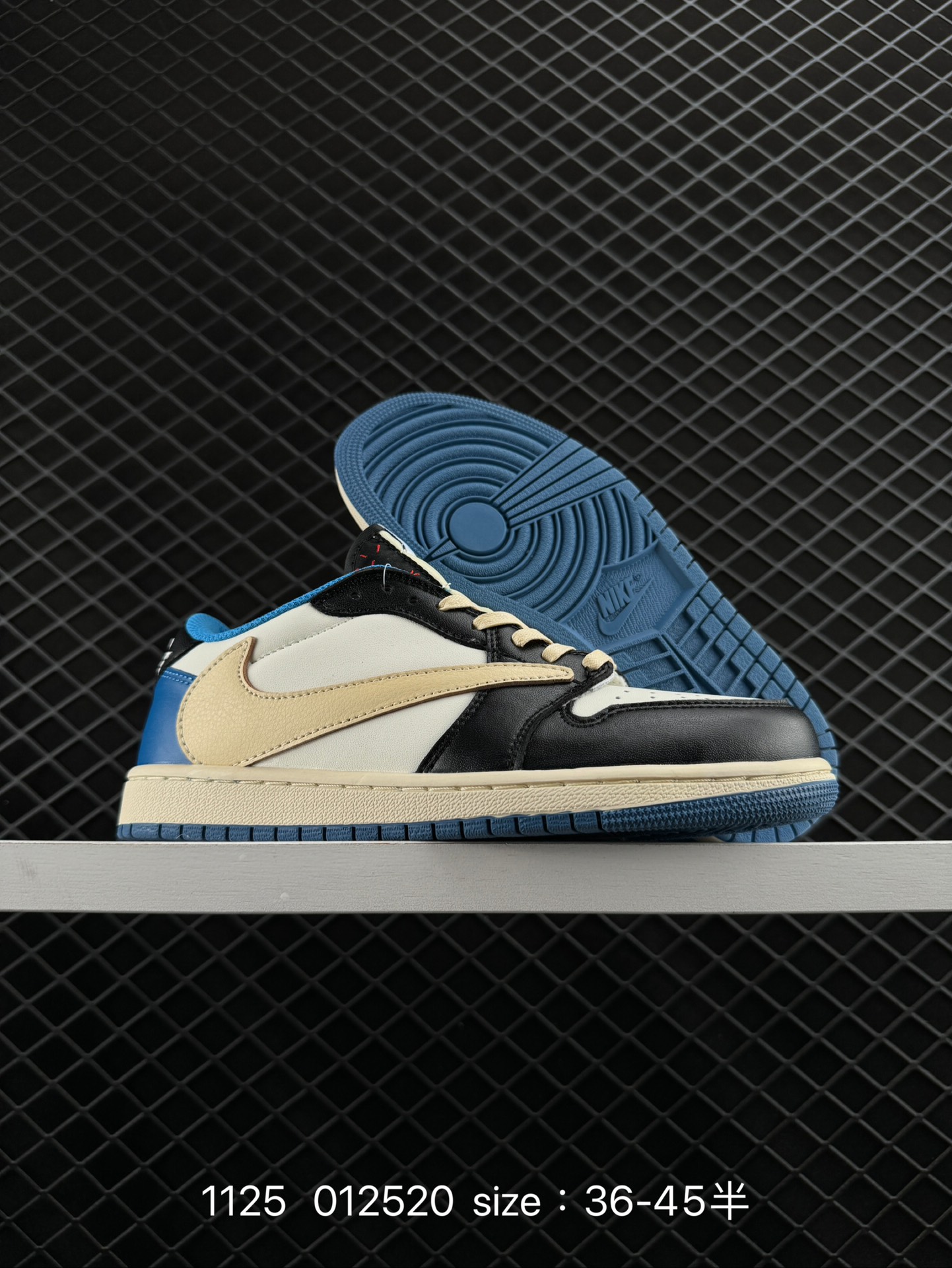 fragment design x Travis Scott x Nike Air Jordan 1 Low OG SP”Black/Green Toe“